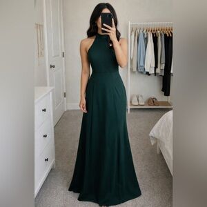 Source Unknown Emerald Halter Maxi Dress